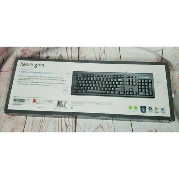 Kensington Black Spill Proof Built To Last Standard Keyboard For Life USB/PS2 - Picture 4 of 12